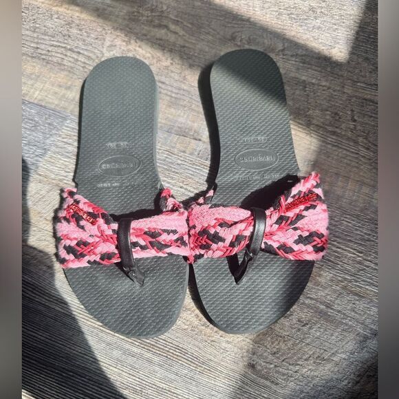 Havaianas You St. Tropez Mesh Flip Flop Sandal Black 35/36 Brazil #21 - Picture 2 of 7